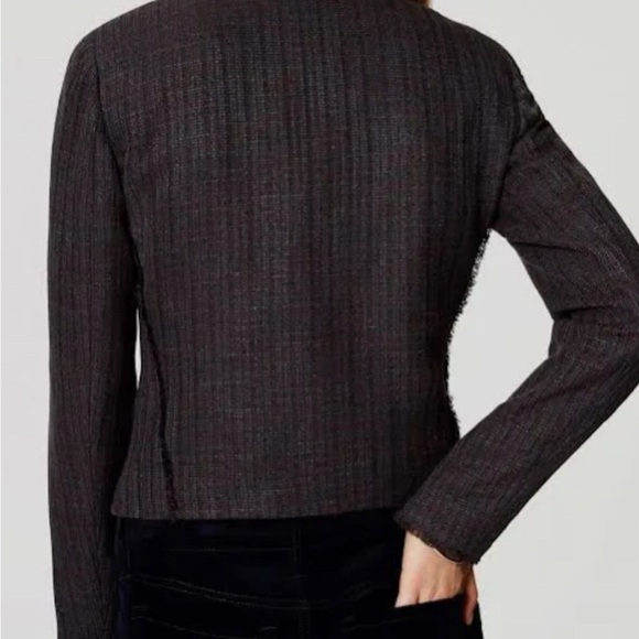 Ann Taylor LOFT Women’s Tweed Lined Zip Up Jacket Blazer Size 8 - Picture 2 of 10